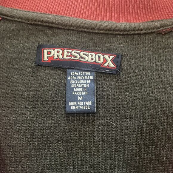 Alabama Crimson Tide Adult Medium 1/4 Zip Sweater Gray and Red Pressbox EUC - Picture 5 of 9